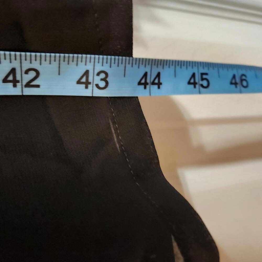 Susan Graver Black Dress Pants with sheer overlay & Side Slits- Large - Picture 6 of 8